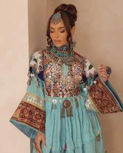 Robe afghane Kuchi avec robe traditionnelle tribale brodée à la main pour femmes 2025 Robe afghane Kuchi Chapan - Product Image 2