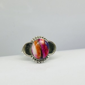 Natural Dahlia Turquoise <b>Ring</b> 925 Sterling <b>Silver</b> <b>Ring</b> Beautiful <b>Ring</b> Handmade <b>Ring</b> Designer Ovel <b>Ring</b> <b>Silver</b> <b>Ring</b> <b>Boho</b> <b>Ring</b> - Product Image 4