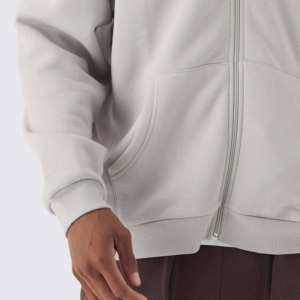 Sweat à capuche zippé personnalisé sweat-shirt doublé polaire pour hommes OEM hiver décontracté Streetwear mode vêtements pour hommes sweats à capuche lourds - Product Image 3