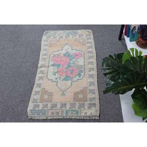 Alfombra Turca Vintage, Alfombra Pequeña de 1.7x3 pies, Alfombra con Estampado Animal Azul - Product Image 4