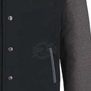 Customized Logo Men's <b>Slim</b> <b>Fit</b> Letterman <b>Jacket</b> with Stand Collar Breathable & Eco-Friendly Winter Outdoor Wear Low MOQ - Product Image 6