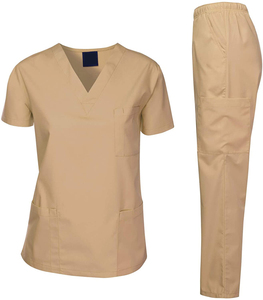 Stretch Cotton Polyester Worsted Fabric Scrub <b>Joggers</b> Unisex <b>Cuffed</b> Hem Drawstring Waist Modern Fit Needle Detection Hospital - Product Image 5