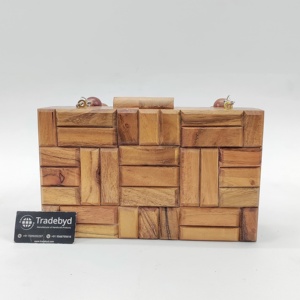 กระเป๋าคลัทช์ทำจากไม้ที่ทำด้วยมือเหมาะสำหรับเป็นของขวัญแต่งงานของที่ระลึกหรูหราสำหรับเธอโดย tradebyd - Product Image 3