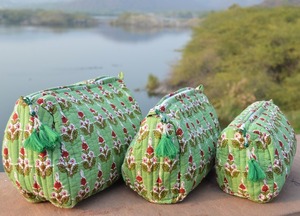 กระเป๋าเครื่องสำอางผ้าฝ้ายคลาสสิกกันน้ำสำหรับผู้หญิงพิมพ์สีหวานสบายๆสำหรับเครื่องแป้งของขวัญที่ดีที่สุดพร้อมซิปแฟชั่น - Product Image 5