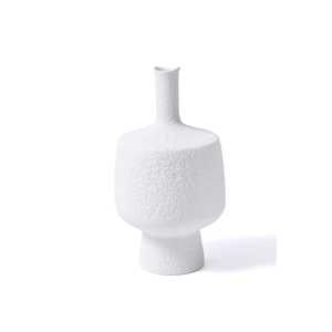 Vase en céramique blanche Licia 18x18x37 cm Design en porcelaine - Product Image 1