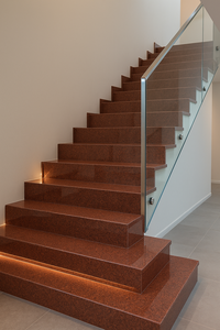 Fersan Granite đỏ tùy chỉnh cắt cho cầu thang treads risers đánh bóng bề mặt sức mạnh tự nhiên vẻ đẹp cho phòng tắm ngoài trời biệt thự - Product Image 3