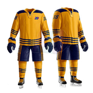 Conjuntos de Uniformes de Hockey sobre Hielo 100% Poliéster, Transpirables y que Absorben la Humedad, Colores Personalizados - Product Image 3