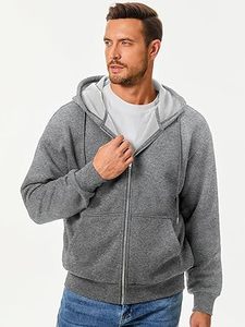 Hommes Hiver Casual Acid Wash Hoodies Solid Color 100% Cotton Fleece Regular Fit Fashion Wear - Product Image 4