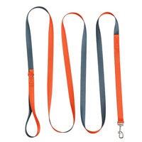 Produits pour animaux de compagnie écologiques de luxe personnalisés, palette de couleurs tendance, matériau recyclé RPET, laisse pour chien avec deux poignées