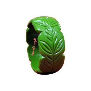 Pulsera personalizada de resina con sombras de purpurina verde, brazalete - Product Image 4