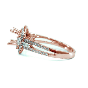Bague de fiançailles et de mariage classique en or rose massif 18 carats de haute qualité avec diamant naturel serti à griffes de 0,72 ct pour femme, fabriquée en Chine - Product Image 2