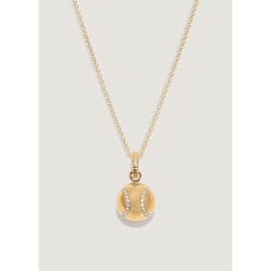 Courtside Tennis <b>Ball</b> Diamond Pendant Necklace Luxury Charms Collection - Product Image 1