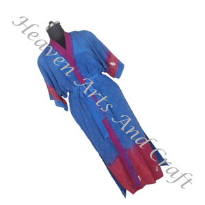 KL013 Kimono Vintage de Seda Pura para Mujer, Kimono Largo con Doble Bolsillo, Bata de Noche, Kimono Vintage de Verano - Product Image 6