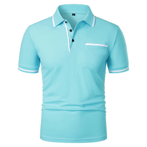 Logo personnalisé imprimé en coton pour Polo T-Shirt respirant et doux style uni décontracté grande taille avec personnalisation de la taille et des couleurs - Product Image 1