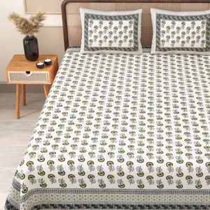 100% coton bio reine drap de lit main bloc Motif imprimé Boho couette doux couvre-lit pour la saison d'automne pour les hôtels - Product Image 1