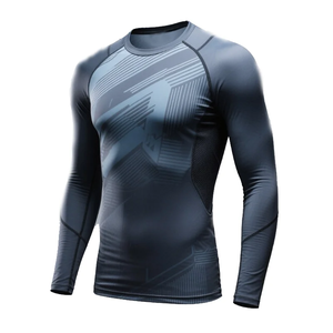 Rashguard respirant à séchage rapide BJJ MMA Compression Shirt Logo personnalisé Rashguard Bjj - Product Image 4