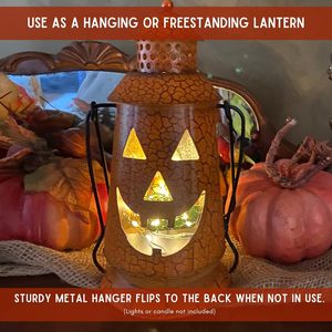 Linternas clásicas de Halloween de estilo rústico para decoración del hogar, ambiente elegante moderno para bodas, salas de estar, patios y más - Product Image 6