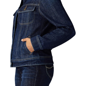 Veste en jean boutonnée surdimensionnée décontractée pour femmes vêtements d'extérieur d'automne à motif solide avec manteau en jean pour dames - Product Image 2