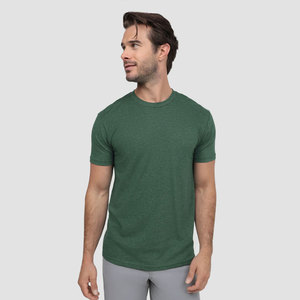 T-shirt uni pour homme, vêtement décontracté, couleur vert foncé, T-shirt Next Level Men CVC Jersey à manches courtes et col rond, Heather - Product Image 1