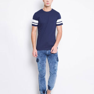 T-shirt décontracté pour homme, manches courtes, séchage rapide, col rond, 100% coton jersey, personnalisable, couleur unie - Product Image 5