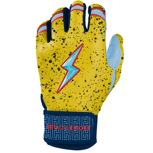 BRUCE <b>BOLT</b> Original Series Short Cuff Batting Gloves - Yellow Color Guantes De Bateo De Beisbol - Product Image 6