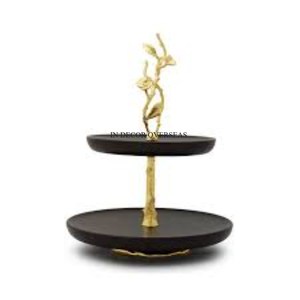 Llamativo aspecto negro y dorado Color más elegante diseñador único soporte de pastel de lujo para bodas y fiestas de cumpleaños de la India - Product Image 5