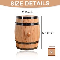 Tonneau de vin en bois de chêne de qualité supérieure tonneaux en bois naturel faits à la main pour la production de vignobles en gros du Vietnam