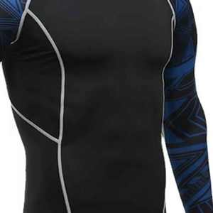 Conjunto de 2 Piezas de Ropa de Compresión para Hombre, Camiseta de Manga Larga de Compresión de Secado Rápido, Ropa Deportiva, Uniforme de Rashguard de MMA - Product Image 4