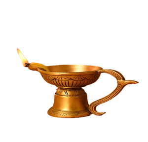 Chaarmukhi avec support en laiton Akhand Jyoti Diya, dernière conception religieuse Jyoti Diyas aux tarifs de gros et directement de l'usine - Product Image 6