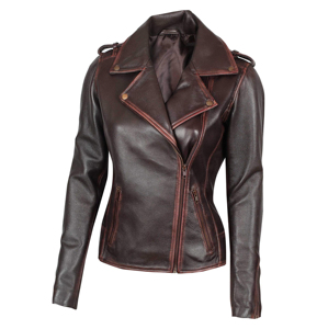 Venta al por mayor 2026 Chaquetas de cuero natural de primera calidad para mujer, estilo racer, de pana, ecológicas, para otoño/invierno - Product Image 5