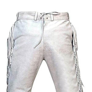Lightweight Best Selling Fringe Suede Leather Men's <b>Pants</b> Washed Casual Clothing Premium Quality Men Fringe Suede Leather <b>Pants</b> - Product Image 4