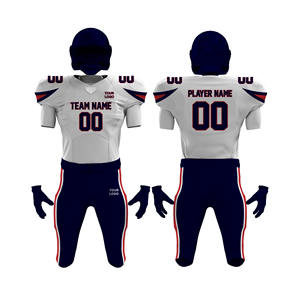 Personalizado uniforme de fútbol americano Pakistán transpirable aparejos de sarga bordado cromo letras personalizadas de talla grande equipo camisetas - Product Image 1