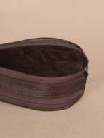 Etui à lunettes en cuir véritable haut de gamme ultra léger Boîte de rangement à fermeture éclair pour lunettes de soleil de luxe avec étui fait main pour hommes et femmes