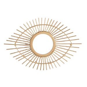 Trend Selling Iron Mirror Art Irregular Circular Living Room <b>Metal</b> <b>Frame</b> Wall Mirror Decor Christmas Vintage Luxury Space Casual - Product Image 1