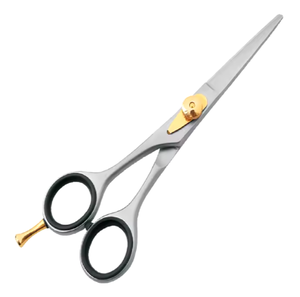 Tijeras de peluquero de alta calidad para zurdos (borde convexo/biselado) Reposapiés y tornillo ajustables de acero inoxidable - Product Image 1