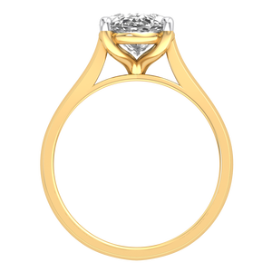 Bague pour femme en or 9 carats au design classique avec diamant de laboratoire de 3 carats, clarté VS, couleur EF, bijoux - Product Image 3