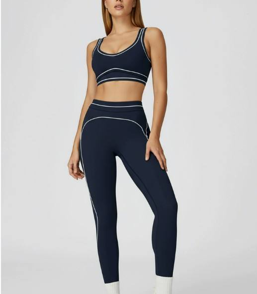 Custom Reversible 2-Piece Yoga Outfit, Breathable Nylon Spandex Fitness Set, Plus Size Training Gear for Women Pilates
