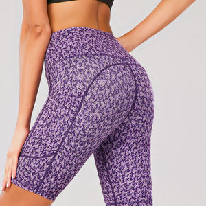 Shorts de Yoga Legging courts de gymnastique à imprimé léopard de haute qualité pour femmes Shorts de Compression d'hiver imprimés décontractés - Product Image 4
