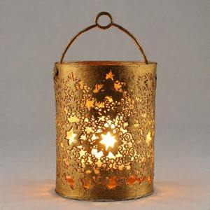 Portavelas de aluminio FirFlame Winter Blessing, elegante diseño fundido, perfecto para Nochebuena y decoración navideña - Product Image 6