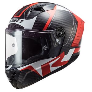 LS2 tuono carbonio RACING 1 casco rosso-bianco