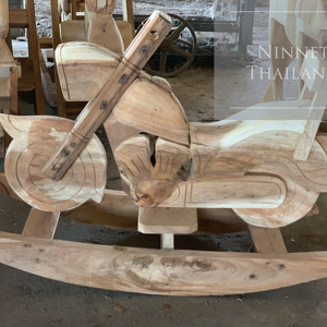 Folk Art Style <b>Animal</b> Theme Through-<b>Carved</b> Driftwood Statue Sculpture Handcrafted <b>Wood</b> Artwork Custom Size Thai Origin - Product Image 1