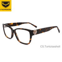 FEROCE Mode Acétate Coeur Symbole Lunettes Cadres Verre Cadres Optique Lunettes Nouveau Design Lunettes