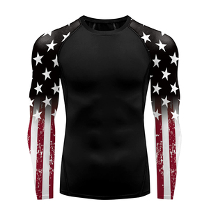 oem wholesale rash guard with custom logo printing quick dry uv protection <b>long</b> <b>sleeve</b> surf <b>swim</b> <b>top</b> fast shipping - Product Image 5