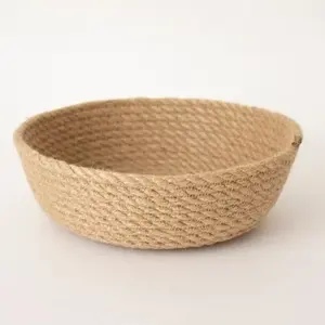 Tazón de yute de alto precio de venta, aspecto Premium, cuerda de yute Natural moderna para decoración de mesa de Hotel en el hogar, uso en venta al por mayor, Moq barato - Product Image 5