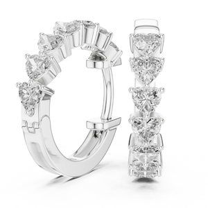 <b>Heart</b> Shape Diamond <b>Earring</b> Lab Grown IGI Certified <b>Gold</b> Plated Trendy Romantic Fine Jewelry Wholesale Custom Engagement Wedding - Product Image 4