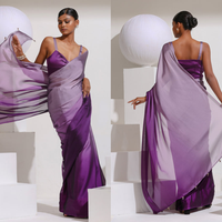 Sari en Georgette pour l'exportation, lavable, taille personnalisée, pour usage quotidien et occasions spéciales, style indien pour adultes