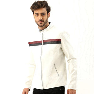 Chaqueta de Cuero Genuino de Alta Calidad 2026 con Cuello Alto y Diseño de Bloques de Color, Estilo Urbano para Hombre - Product Image 3