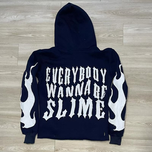 Autumn Cropped Boxy Hoodie <b>for</b> Men Embroidered Puff Printing Rhinestones Distressed Terry Fabric Screen Printed <b>Animal</b> <b>Pattern</b> - Product Image 1