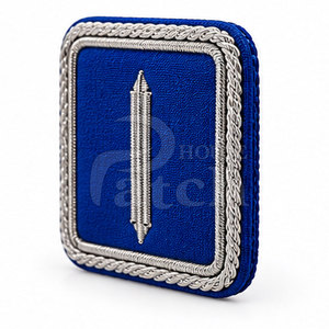 Insignia de hilo fino bordada a mano con hilo dorado, parche decorativo personalizado para coser en sombreros, prendas y manualidades. - Product Image 2