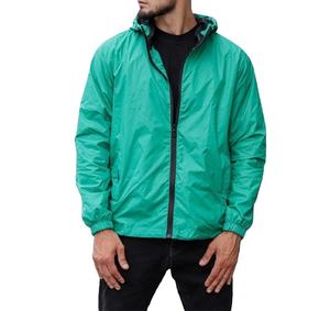 Veste coupe-vent légère pour homme, coupe-vent décontracté d'automne, en toile, col montant, à capuche, fermeture éclair intégrale, coupe-vent 2026 - Product Image 1